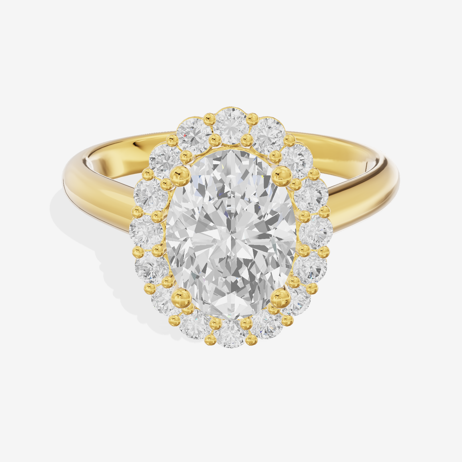 Liviana Oval Halo Engagement Ring (2/5 ct. tw.) in 18K Yellow Gold