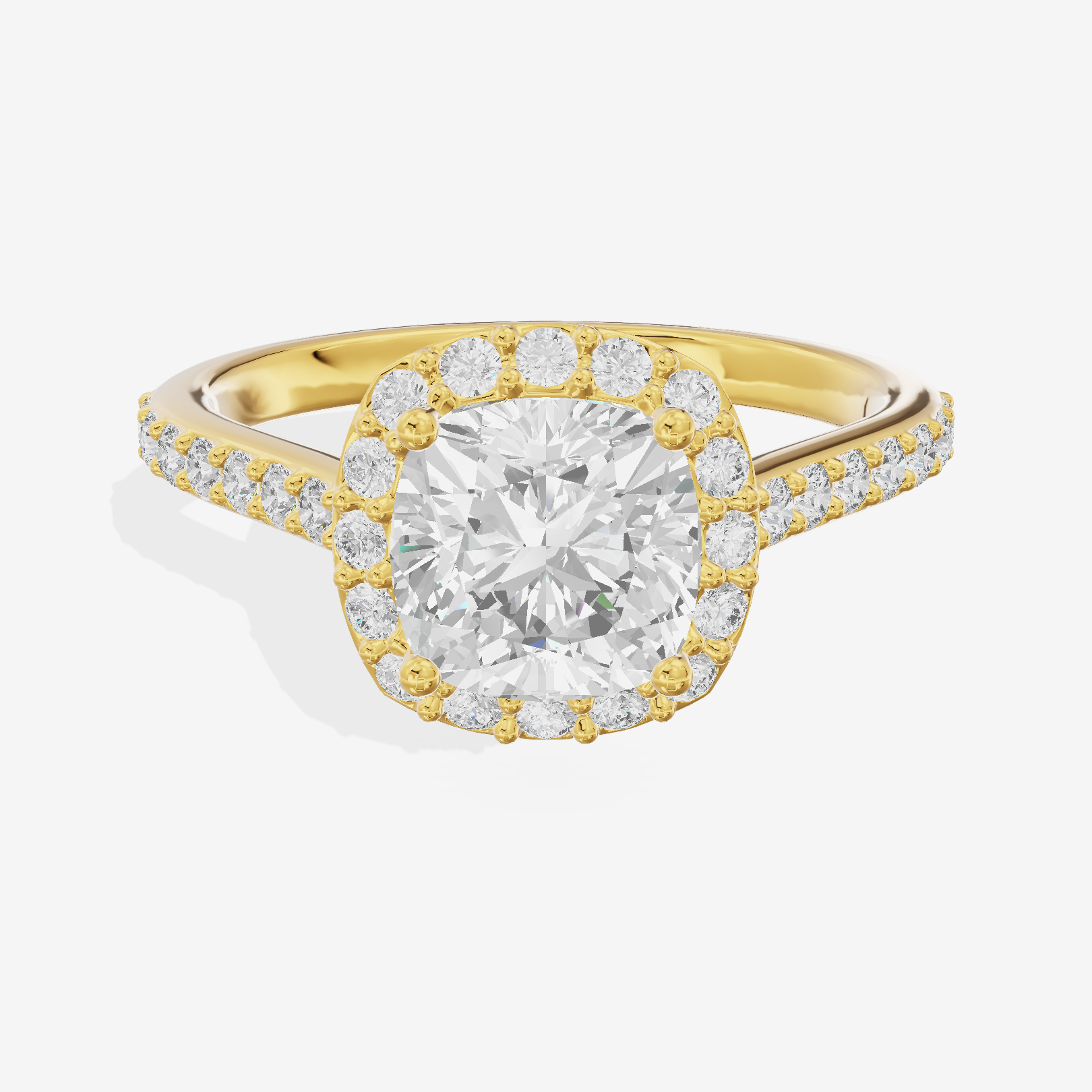 Liviana Cushion Halo Engagement Ring (2/5 ct. tw.) in 18K Yellow Gold