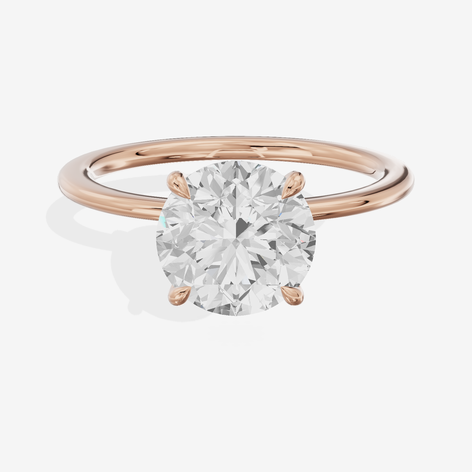 Adorae Halo Round Engagement Ring (1/15 ct. tw.) in 18K Rose Gold