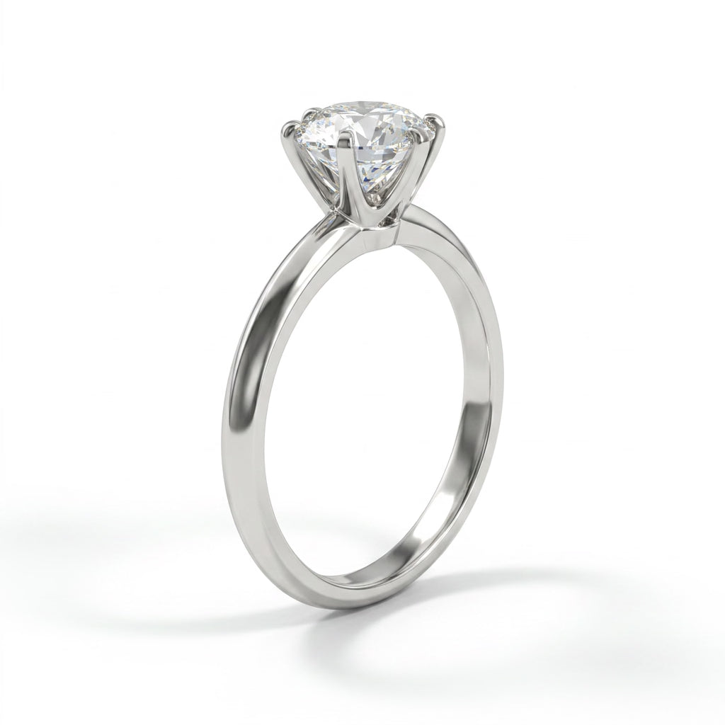 Solitaire Round Engagement Ring (2 ct.) in Platinum