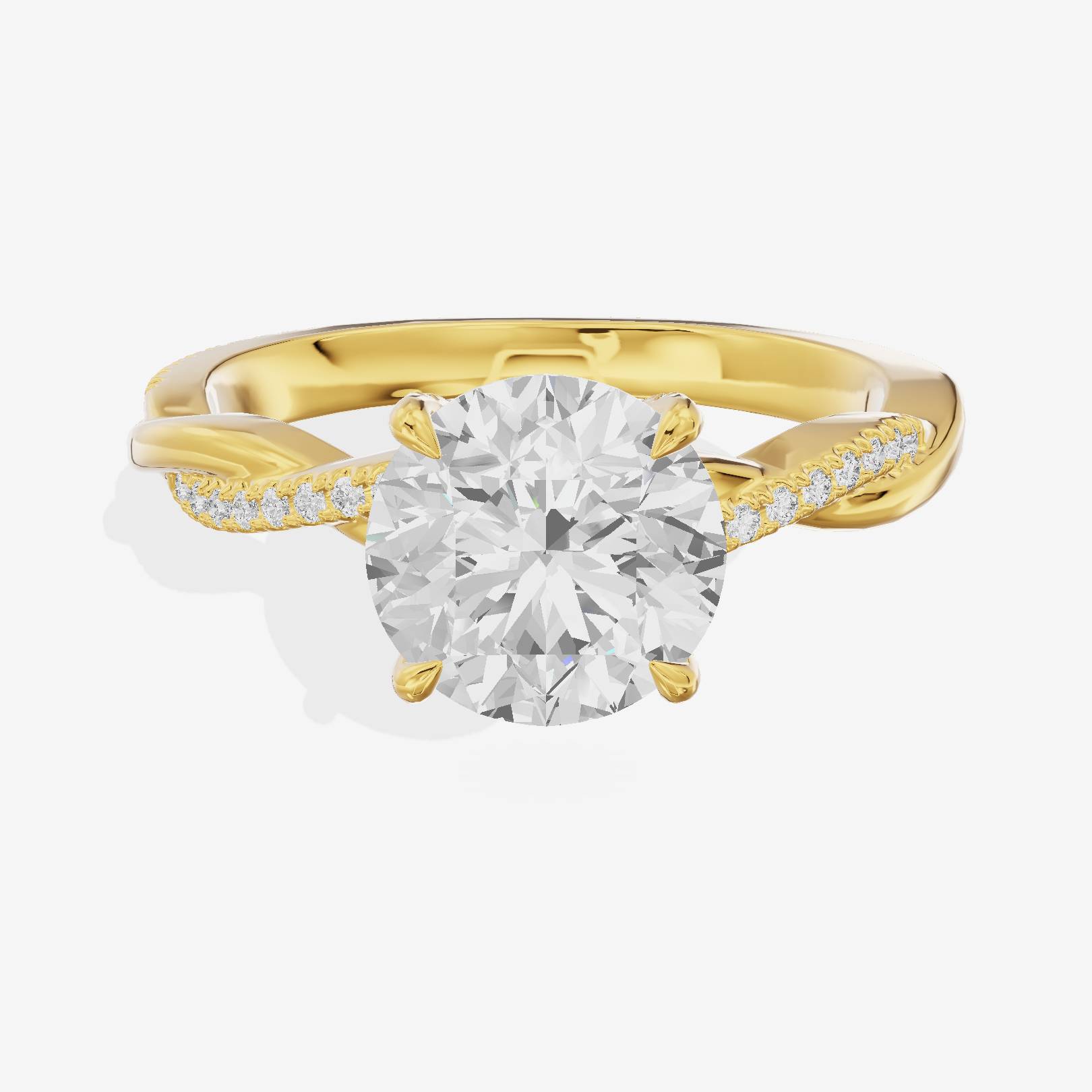 Petite Adorae Round Hidden Halo Engagement Ring (1/5 ct. tw.) in 14K Yellow Gold