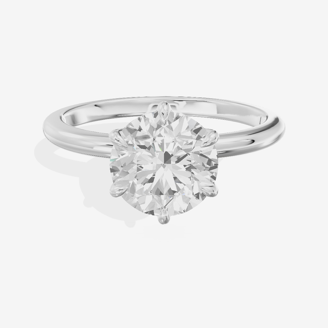 Classic Reverya Round Hidden Halo Engagement Ring (1/20 ct. tw.) in Platinum