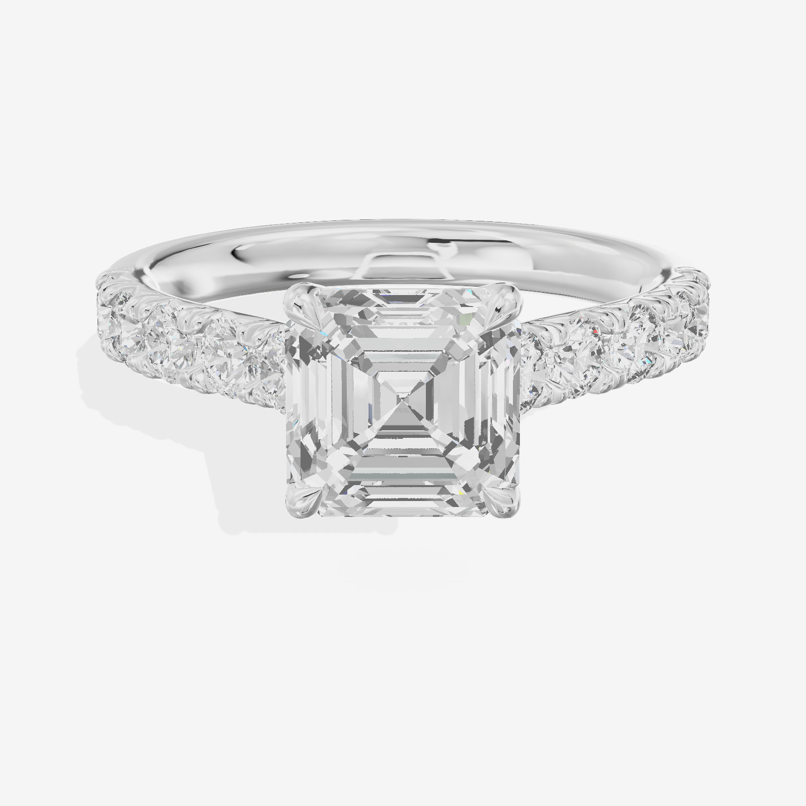 Halcyon Asscher Vintage Engagement Ring (1/2 ct. tw.) in 18K White Gold