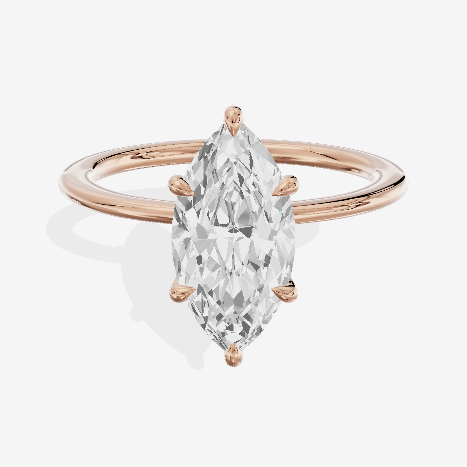 Adorae Halo Marquise Engagement Ring (1/15 ct. tw.) in 14K Rose Gold
