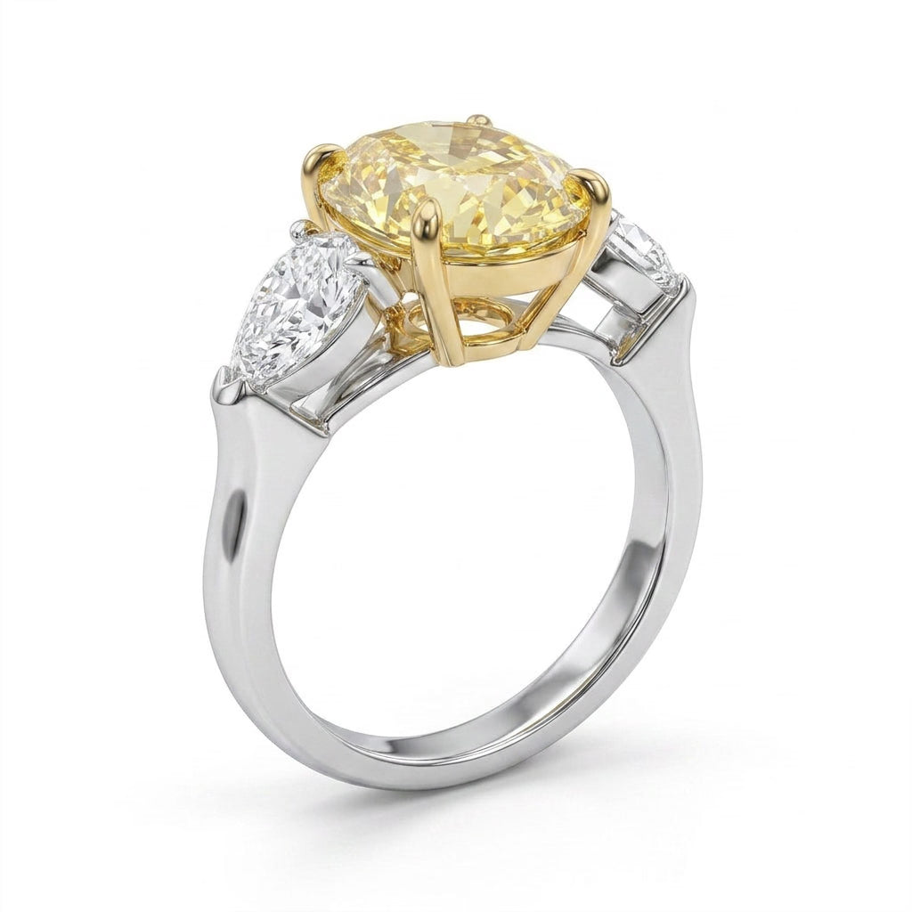 Three Stone Oval Engagement Ring