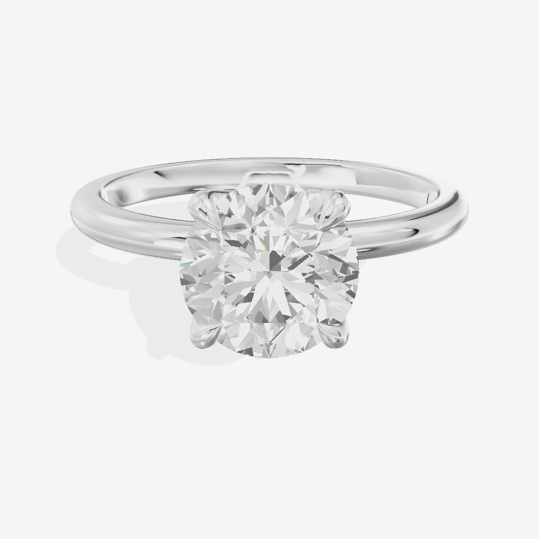 Vintage Aimora 1.8mm Round Solitaire Engagement Ring in Platinum