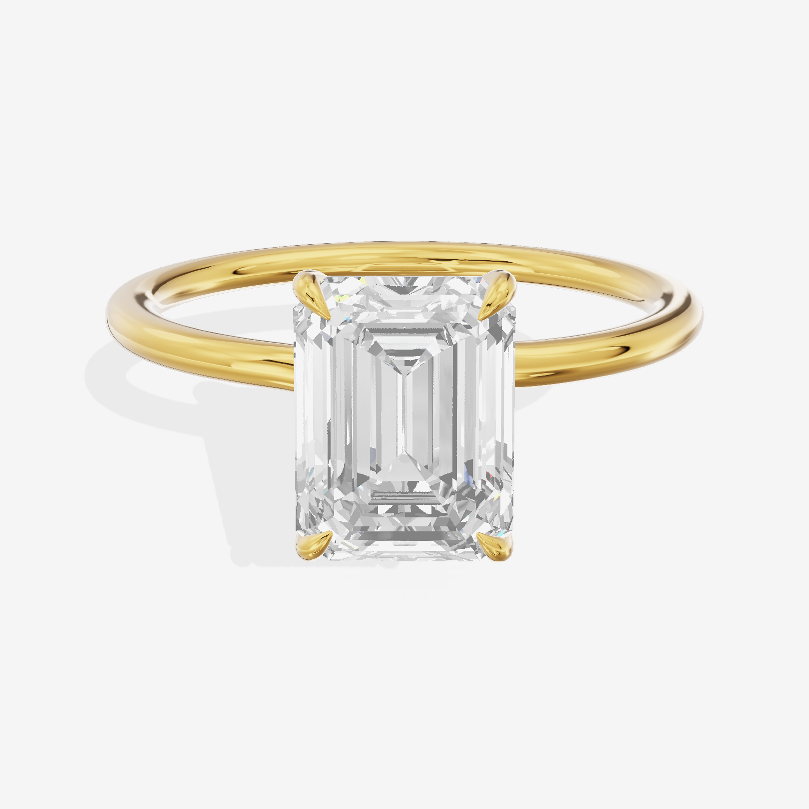 Classic Mayrelle 1.8mm Emerald Solitaire Engagement Ring in 14K Yellow Gold