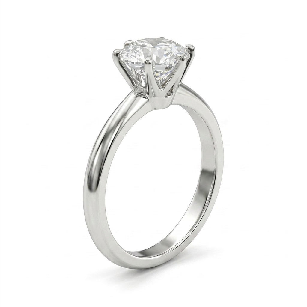 Solitaire Round Engagement Ring (2.04 ct.) in Platinum