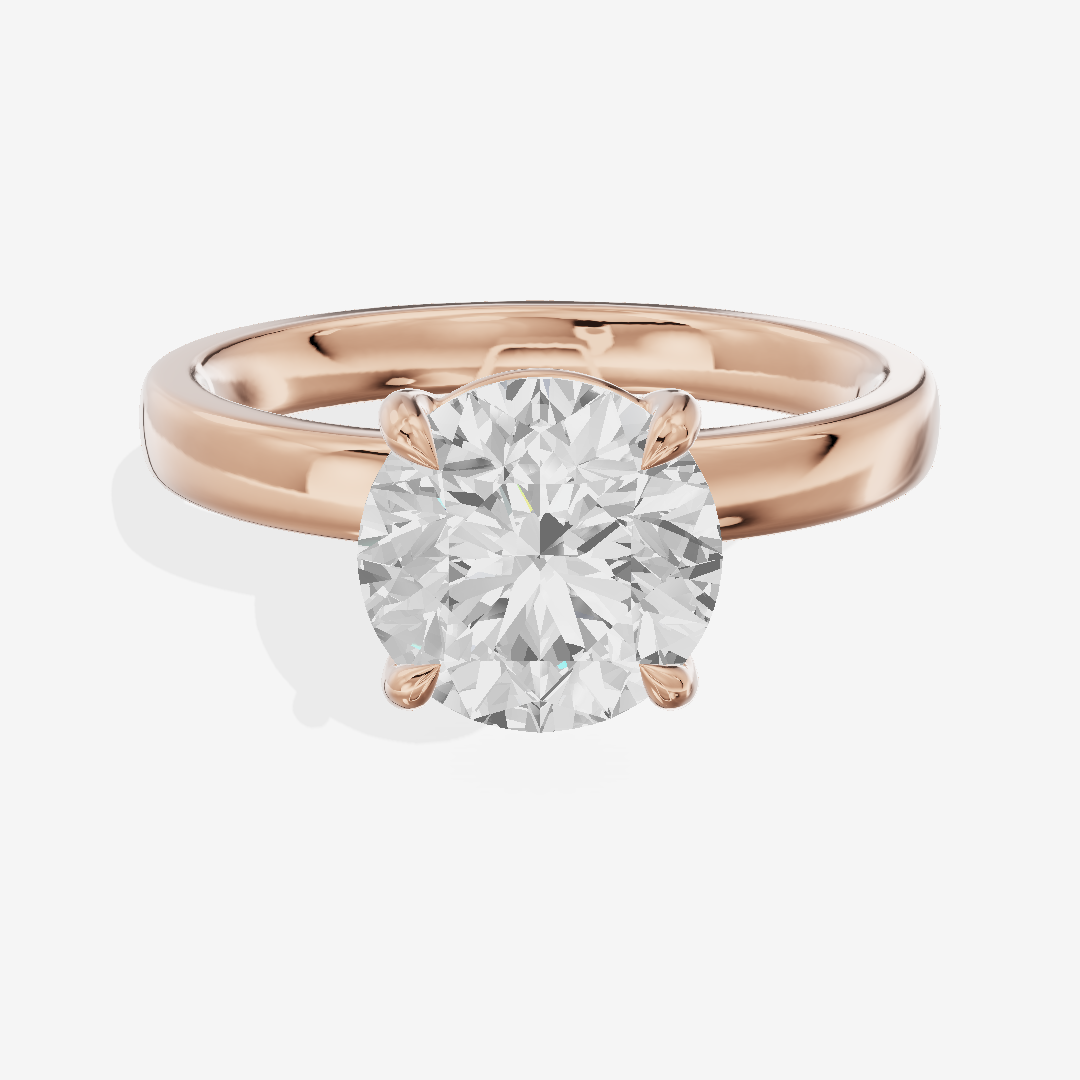 Tender Eversince 2.5mm Round Solitaire Engagement Ring in 18K Rose Gold