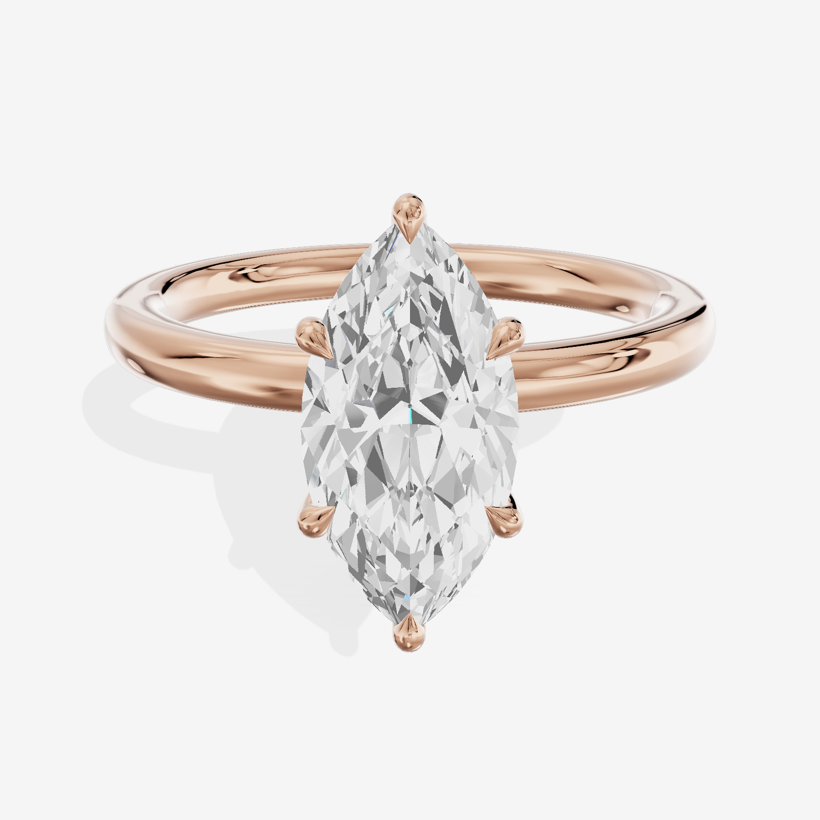 Tensare Halo Marquise Engagement Ring (1/4 ct. tw.) in 18K Rose Gold