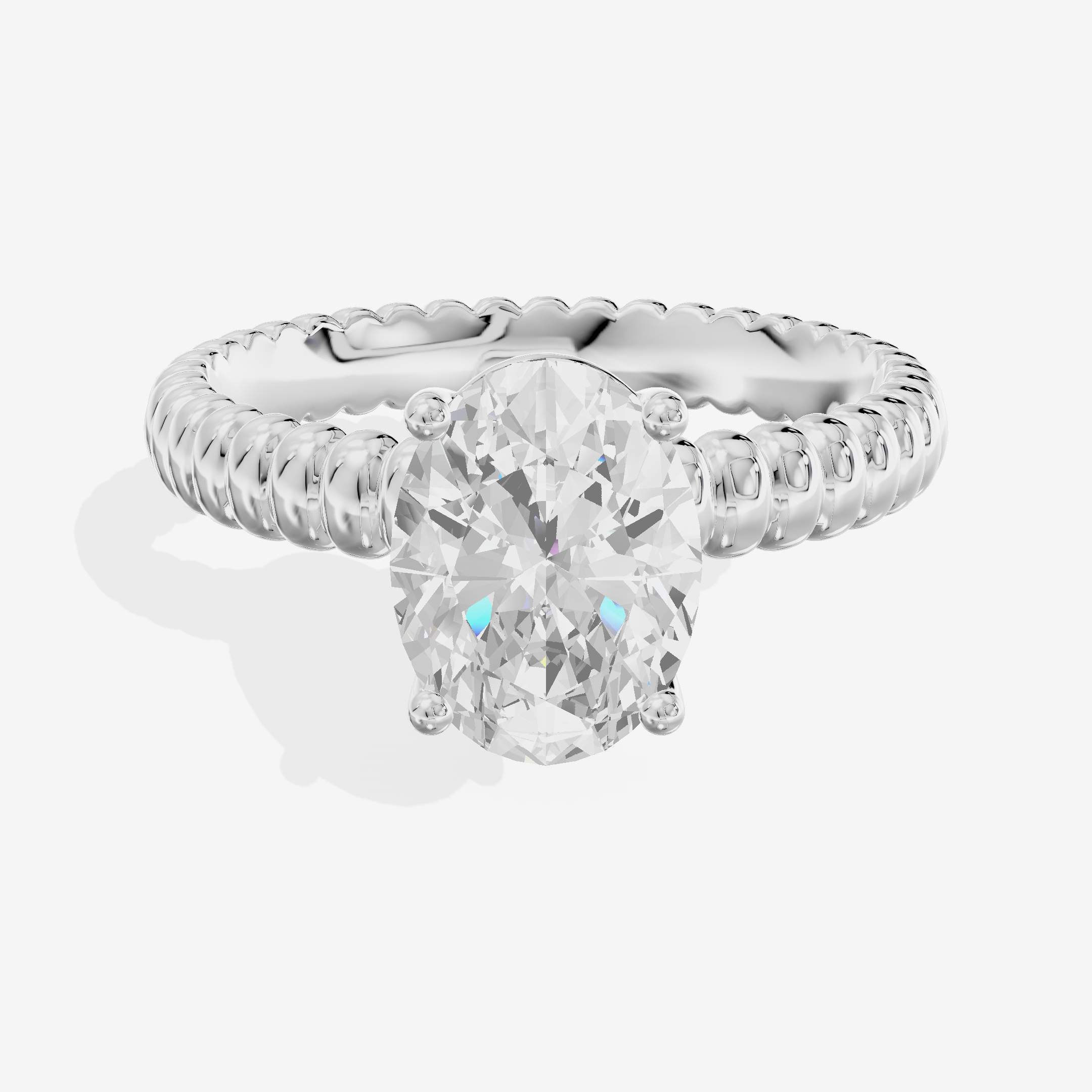 Vintage Aimora 1.8mm Oval Solitaire Engagement Ring in Platinum
