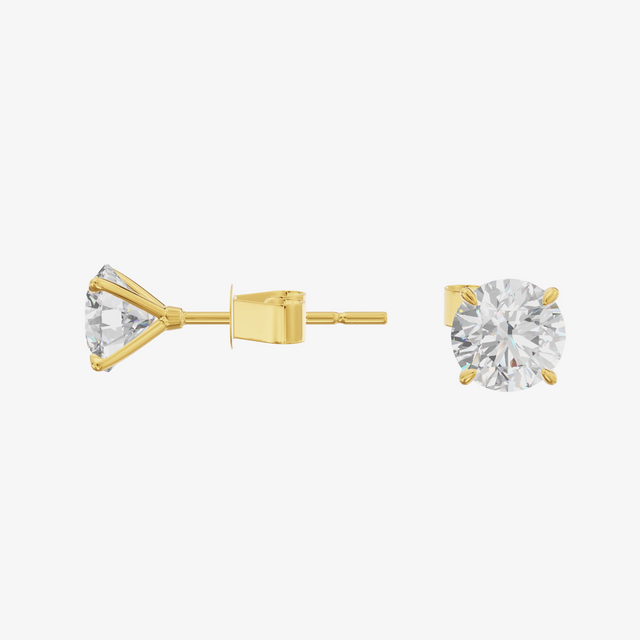 Martini Round Stud Earrings (1.07 ct. tw.) in 14K Yellow Gold