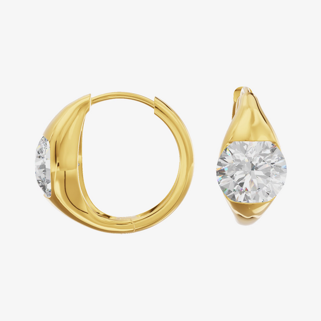 Sculptural Wrapped Huggie Hoop Earrings (1 ct. tw.) in 18K Yellow Gold