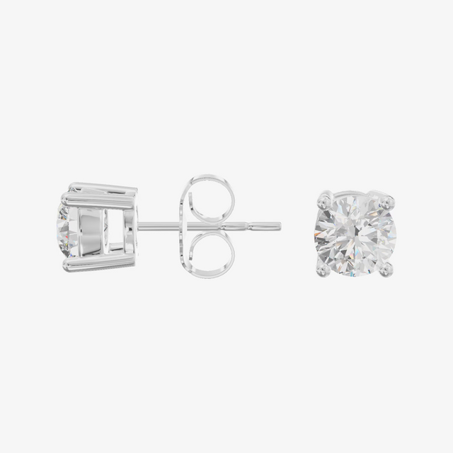 Four-Prong Round Stud Earrings (2/3 ct. tw.) in 18K White Gold
