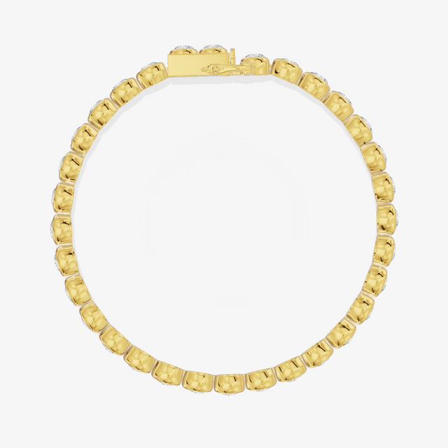 Bezel Round Tennis Bracelet (5.09 ct. tw.) in 18K Yellow Gold