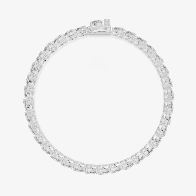 Heart Tennis Bracelet (7.66 ct. tw.) in 18K White Gold