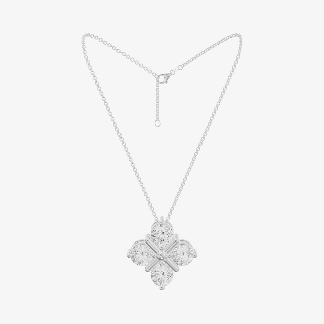 Four Round Clover Pendant (1.7 ct. tw.) in 18K White Gold