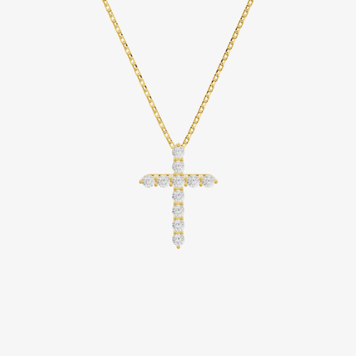 Pavé Cross Pendant (1/2 ct. tw.) in 18K Yellow Gold