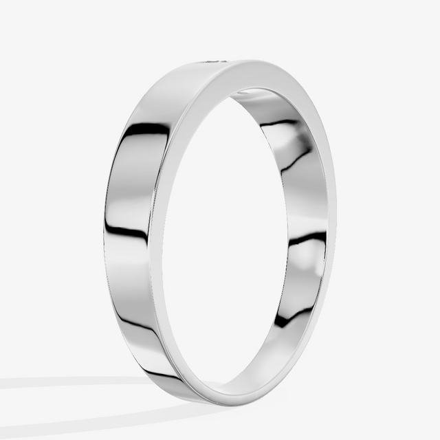 Flush Set Baguette Wedding Band (1/5 ct.) in 18K White Gold