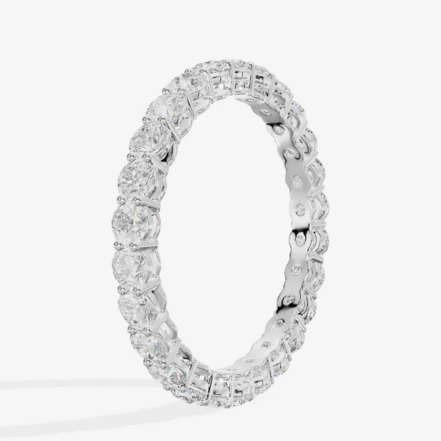 Shared Prong Full Eternity Diamond Band (1.34 ct. tw.) in 18K White Gold