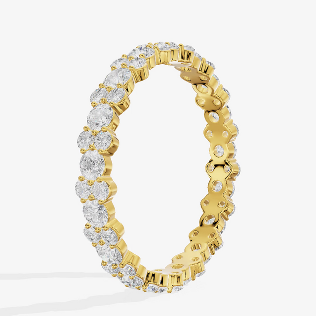 Shared Prong Full Eternity Diamond Band (1.3 ct. tw.) in 18K Yellow Gold