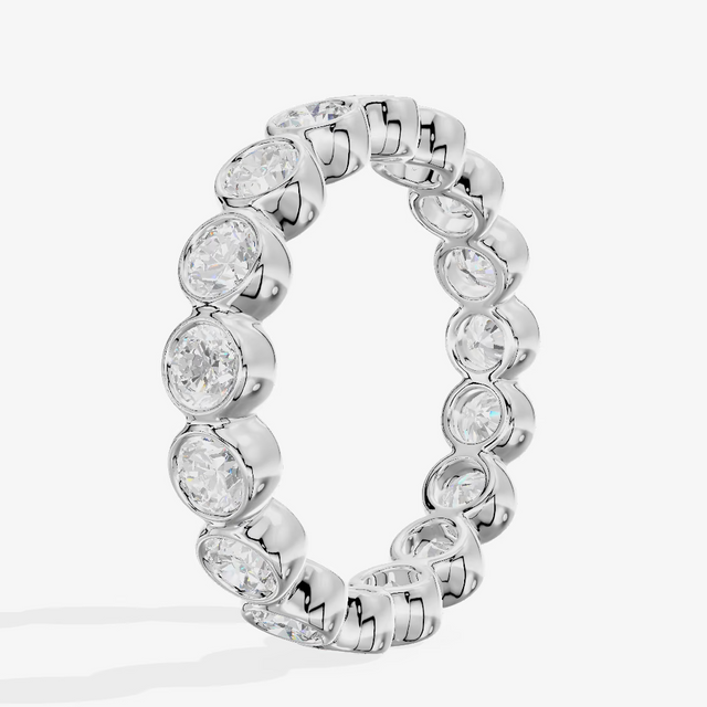 Bezel Set Full Eternity Diamond Band (7/8 ct. tw.) in 18K White Gold