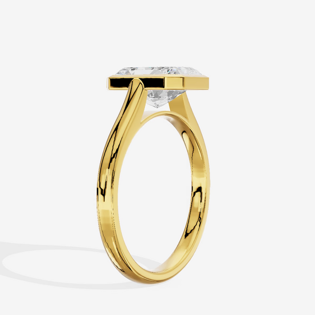 East-West Bezel Radiant Engagement Ring (2.87 ct.) in 14K Yellow Gold