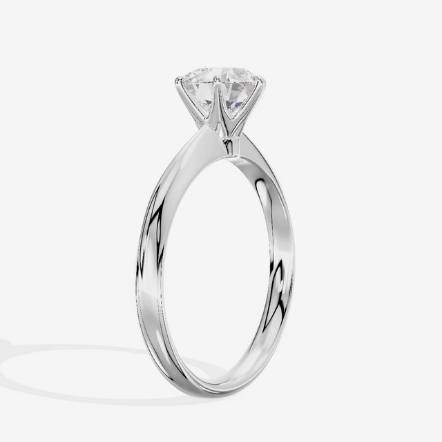 Six-Prong Round Solitaire Engagement Ring (1.01 ct.) in Platinum