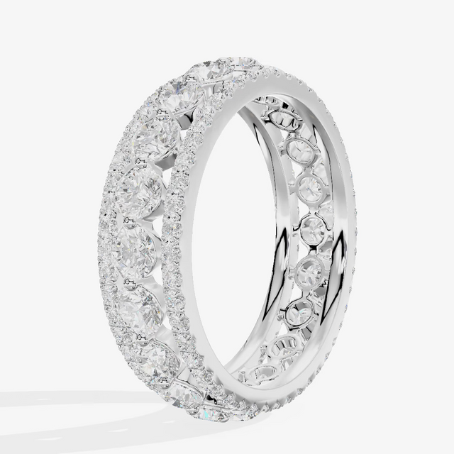 Halo Round Engagement Ring (2.07 ct. tw.) in 18K White Gold