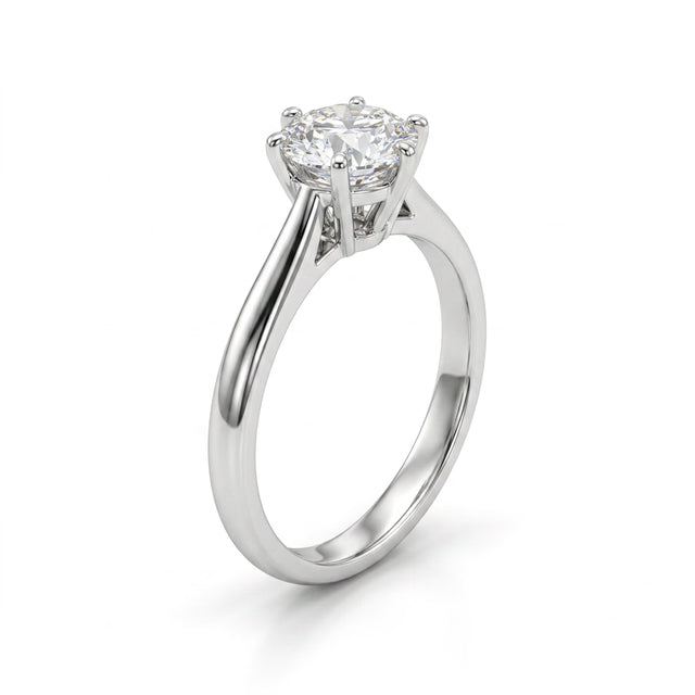 Solitaire Round Engagement Ring (1.53 ct.) in Platinum
