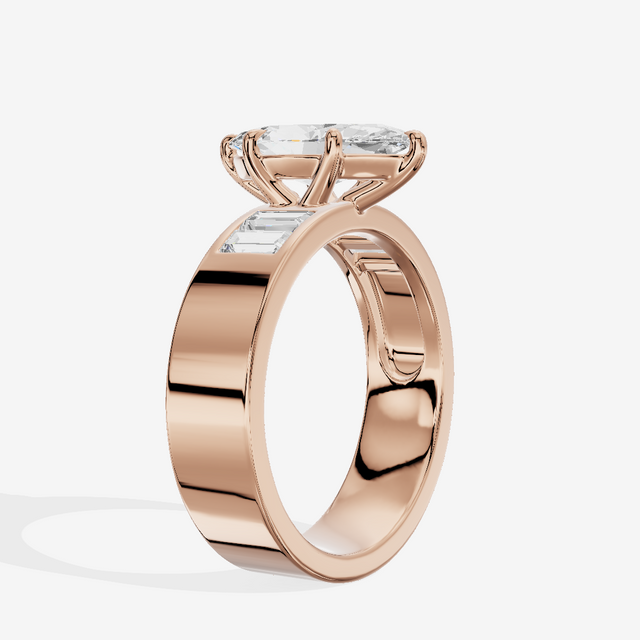 Grand Sincere Marquise Engagement Ring with Side Stones (3/5 ct. tw.) in 14K Rose Gold