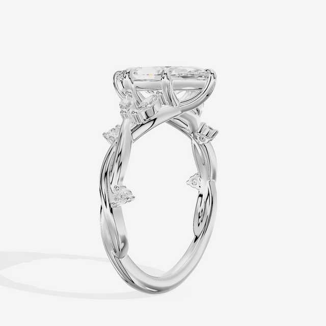 Twined Vowsae Marquise Twisted Engagement Ring (1/6 ct. tw.) in Platinum