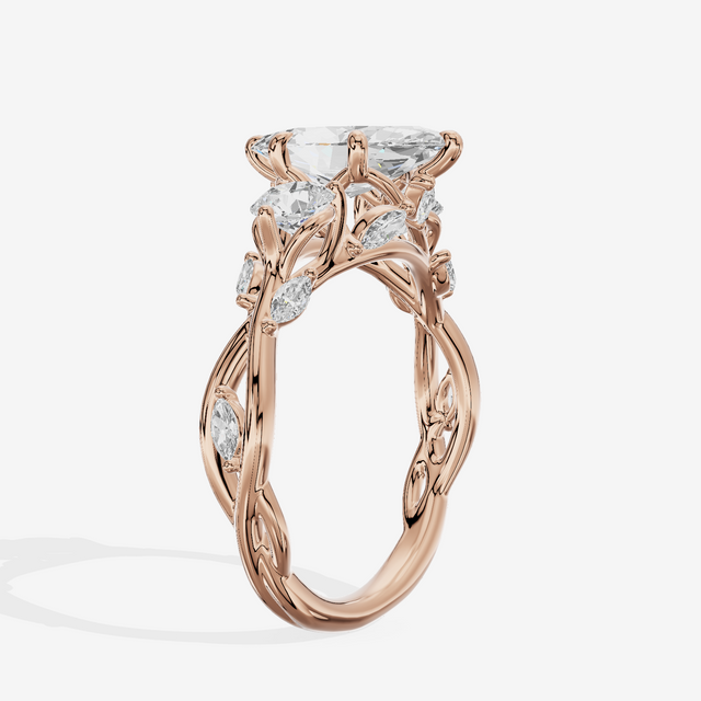 Modern Vowsae Three Stone Marquise Engagement Ring (3/4 ct. tw.) in 18K Rose Gold