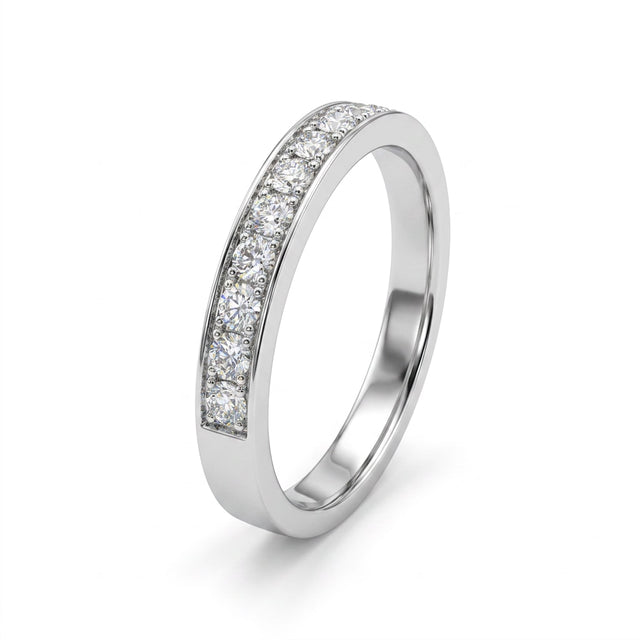 Low Profile Pavé Wedding Band (1/8 ct. tw.) in 18K White Gold