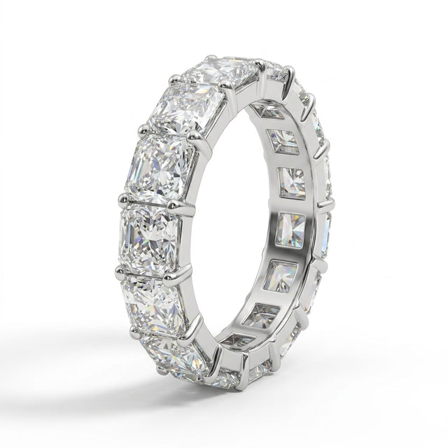 Eternity Radiant Engagement Ring (4.28 ct. tw.) in 18K White Gold