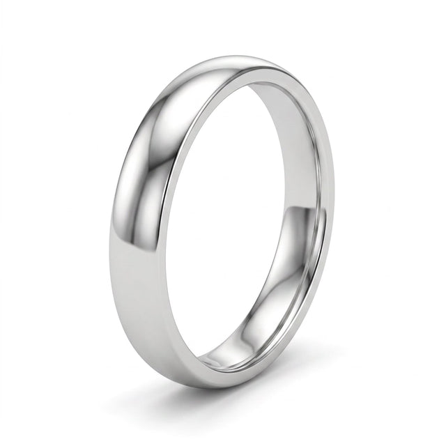 Round Wedding Band (1/10 ct. tw.) in 18K White Gold