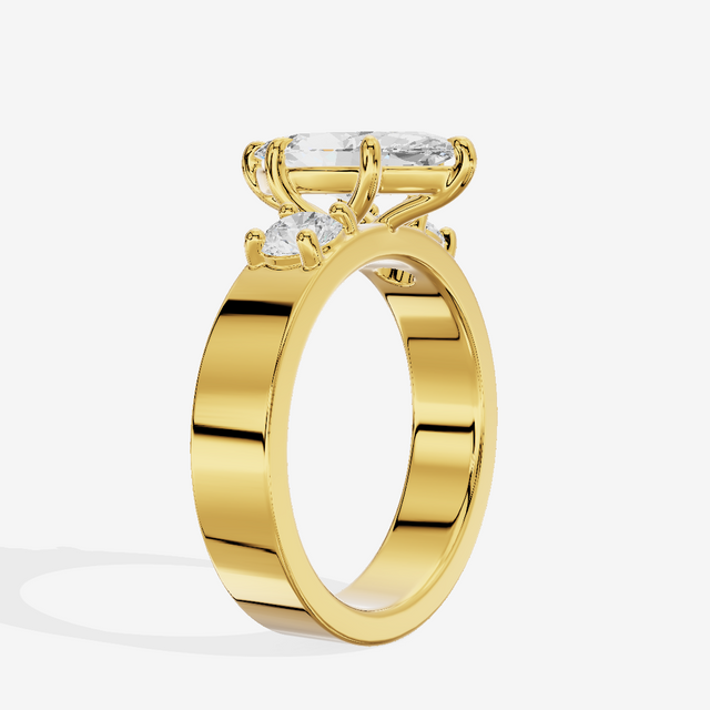 Royal Vowsae Three Stone Marquise Engagement Ring (1/2 ct. tw.) in 14K Yellow Gold