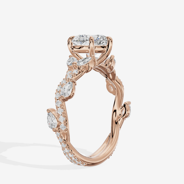 Vintage Heartline Heart Engagement Ring (2/3 ct. tw.) in 18K Rose Gold