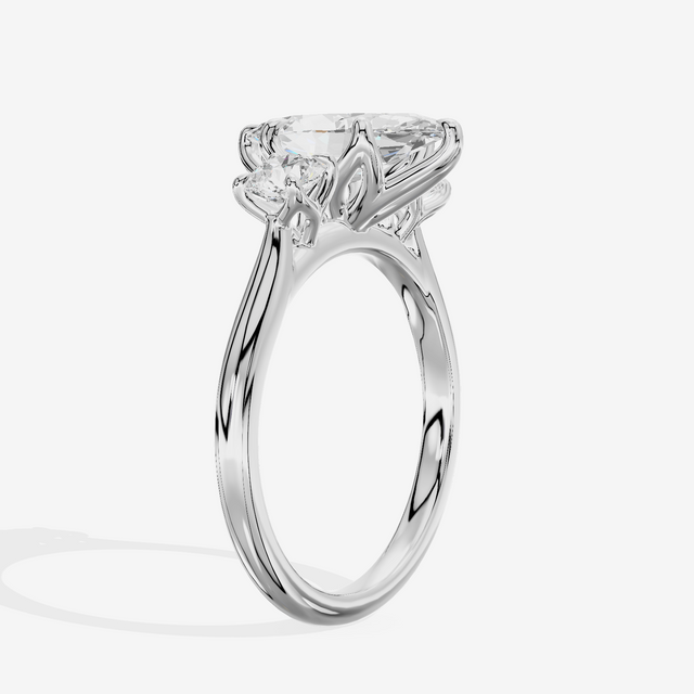 Eternal Sincere Three Stone Marquise Engagement Ring (1/2 ct. tw.) in Platinum