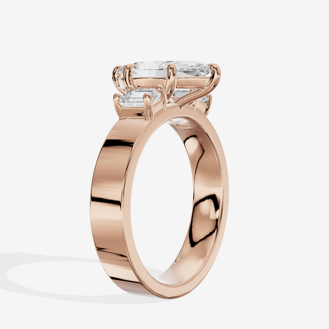 Vintage Vowsae Three Stone Marquise Engagement Ring (1/2 ct. tw.) in 14K Rose Gold