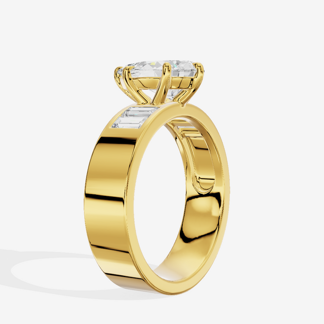 Grand Sincere Pear Engagement Ring with Side Stones (3/5 ct. tw.) in 14K Yellow Gold