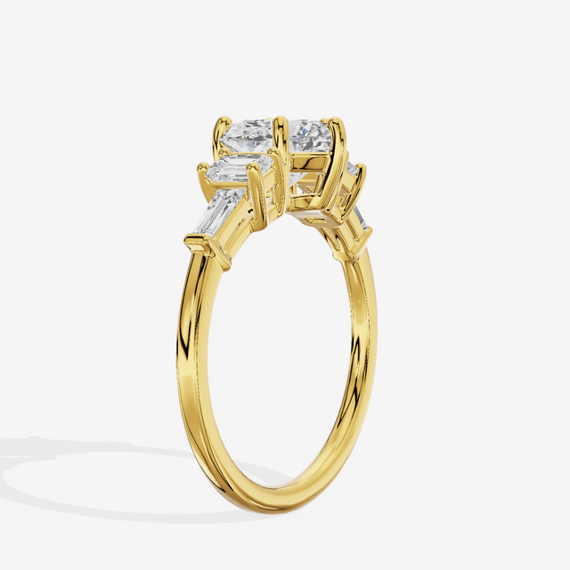 Vowsae Five Stone Heart Engagement Ring (3/4 ct. tw.) in 14K Yellow Gold