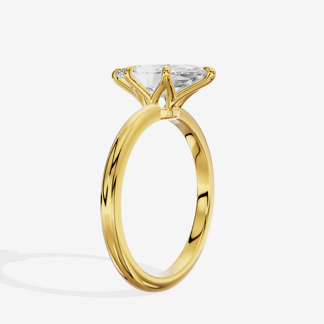 Vowsae Solitaire 1.8mm Marquise Six-Prong Engagement Ring in 14K Yellow Gold