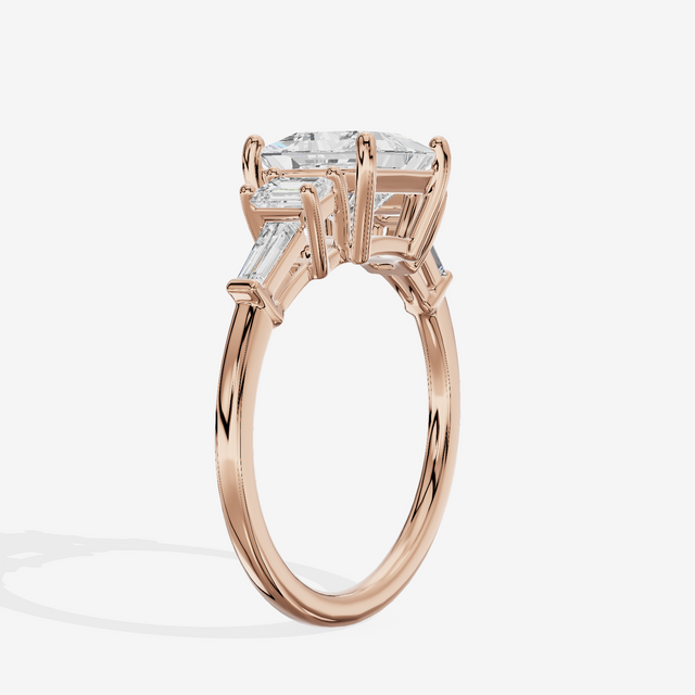 Vowsae Five Stone Princess Engagement Ring (3/4 ct. tw.) in 18K Rose Gold