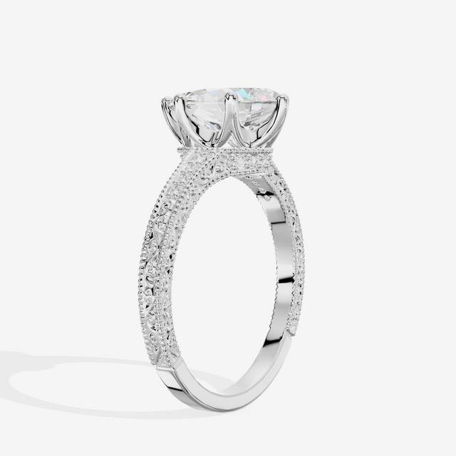Vintage Sincere Pear Engagement Ring (1/10 ct. tw.) in Platinum