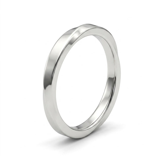 Twist Wedding Band in Platinum