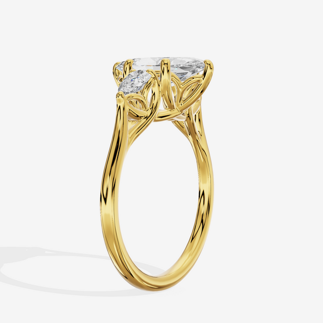 Grand Vowsae Three Stone Marquise Engagement Ring (2/5 ct. tw.) in 14K Yellow Gold