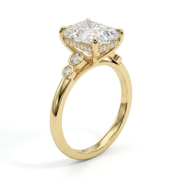 Solitaire Radiant Engagement Ring (3 ct. tw.) in 14K Yellow Gold