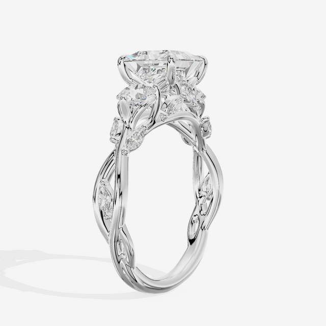 Modern Vowsae Three Stone Princess Engagement Ring (3/4 ct. tw.) in Platinum