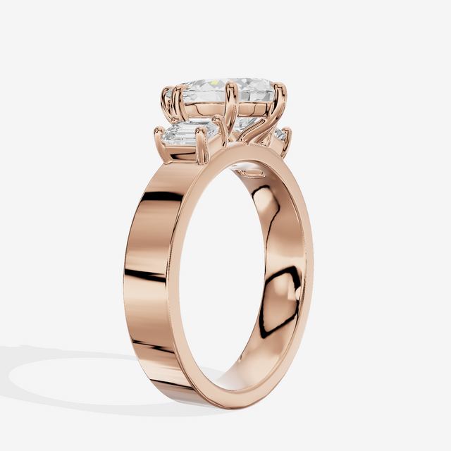 Vintage Vowsae Three Stone Pear Engagement Ring (1/2 ct. tw.) in 18K Rose Gold